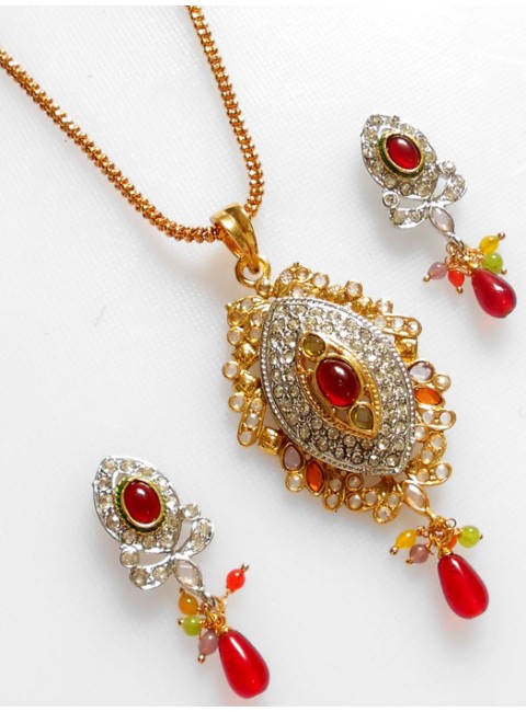 Polki Pendant Set